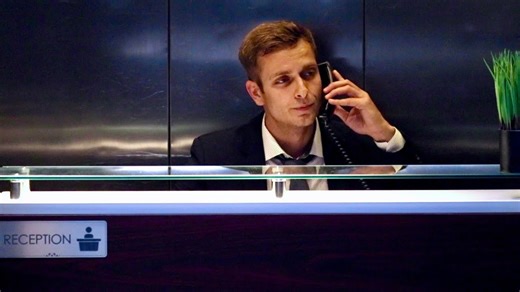 Receptionist in the Elevator Prank