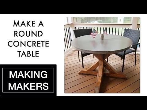 Make A Round Concrete Tabletop