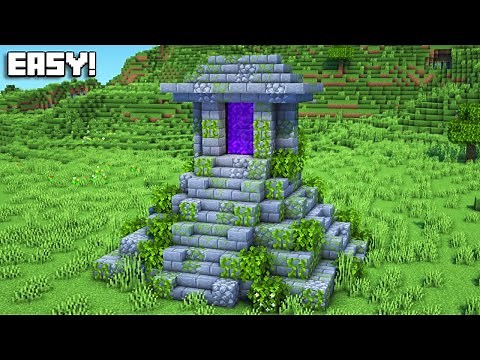 Minecraft: How To Build a Nether Portal Design | Tutorial