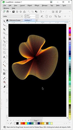 How to Create Abstract Dot Swirl Design in CorelDRAW | CorelDRAW Tutorial Shorts