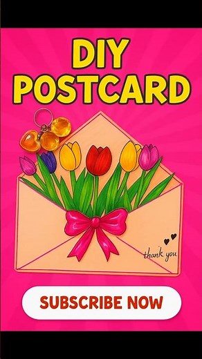 DIY Postcard ✨ Easy Handmade Card (Subscribe!)