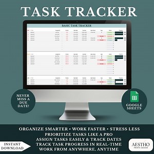 Google Sheets Task Tracker Template | Digital to Do List for Prioritizing Daily Tasks, Project Planner & Productivity Organizer - Etsy