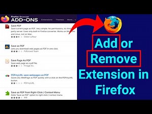 Firefox 👉 How to Add or Remove Extension in Firefox Browser || add-ons for firefox