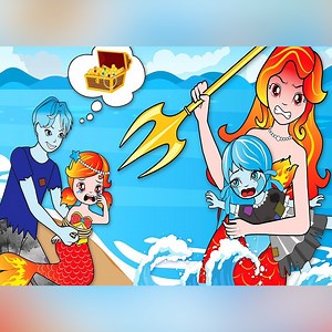 Paper Dolls Dress Up - Mermaid Mother and Daughter vs Ice Family Handmade Papercraft - Barbie Story & Crafts | LOR Paper Crafts