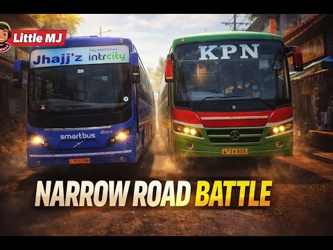 KPN Bus vs IntrCity SmartBus 🚍 Tight Road Battle | LIVE Gameplay