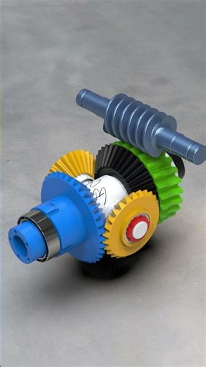 Inside a Differential Gearbox with Worm Gear Explained | Torque Control Mechanism