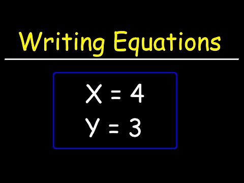 How To Write The Equation of a Line Given The X and Y Intercepts | Algebra