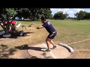 Shotput stepback drill