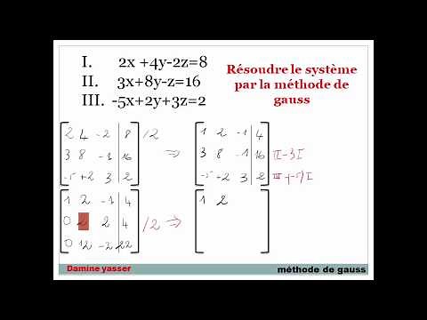 analyse numérique |exemple 1| méthode de gauss (algorithme de gauss)