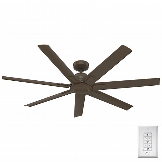 Hunter Downtown Outdoor ENERGY STAR 60 inch and Wall Control