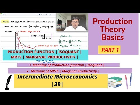 Production Theory Basics | Part 1 | Production Function | Isoquant | MRTS | 39 |