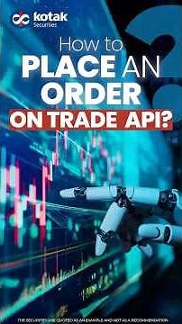 How to place your first Trade API order on Kotak Neo