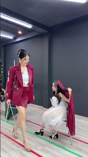 Kid models posing with chairs in self-styled Christmas-themed outfits. #bybacademy #5g