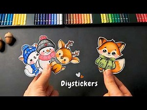 "how to make cute stickers at home? 💚🏠 | Simple and attractive for everyone"