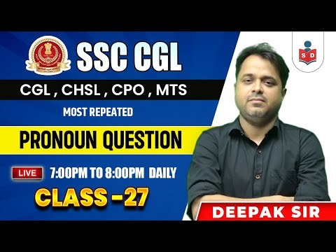 English Grammar | Pronoun Rules & Practice | SSC CGL & CHSL 2025 | Class 27 by Deepak Sir