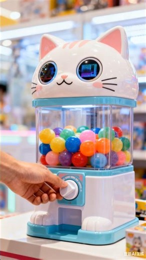 The PURRFECT Gacha Surprise! Gachapon Surprise: A REAL Cat Popped Out!? (Animation)