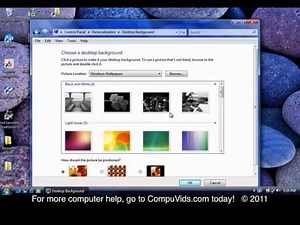 Windows Vista - Changing the background image on your computer