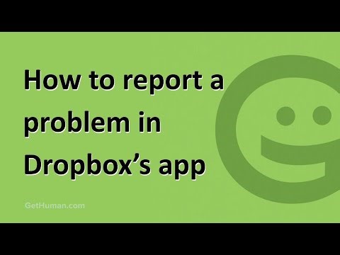 How to report a problem in Dropbox's app