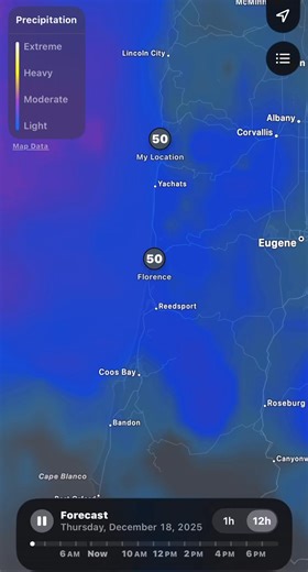Here’s what the rain map looks like for the Oregon coast. Thursday 18th. #Weather sucks #rainydays #oregoncoast #strongwinds | Oregon Coast Explored