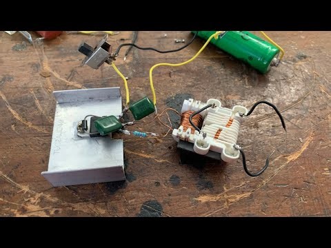 High voltage transformer with TIP122 transistor