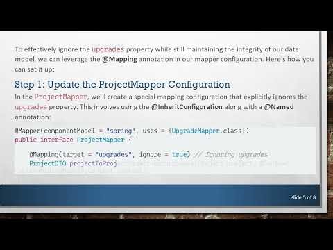 How to Ignore a Property Inside a List in MapStruct
