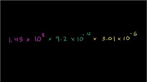 Multiplying three numbers in scientific notation