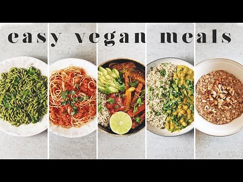 EASY AND DELICIOUS VEGAN MEALS | 5 Simple Beginner Recipes