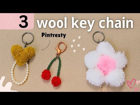 DIY 3 Wool Keychains | Easy & Creative Keychain Making Idea#artwithmiku #diy #trending #handmade