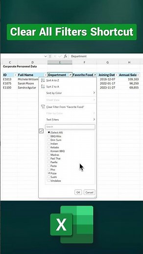 FASTEST Way to Clear All Filters in Excel!
