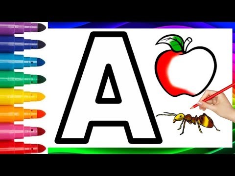Learn Alphabet Drawing and Coloring | Easy ABC Art for Children