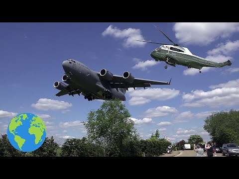 How the President's "Marine One" helicopter moves around the world