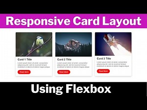 How to Make HTML CSS Card Layout Responsive | CSS Card Design