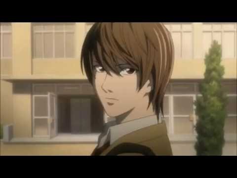 Light finds Death Note Scene