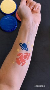 Here are our face paint stencils in action! Each pack includes 6 re-useable and washable stencils so you can create quick and impressive designs over and over, why not give them a go yourself? | Snazaroo