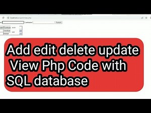 Insert delete update edit PHP code with Mysql || How to Insert Update Delete In Php Mysqli