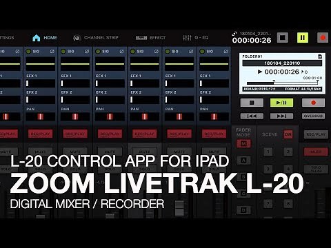 Zoom LiveTrak L-20: Control App for iPad