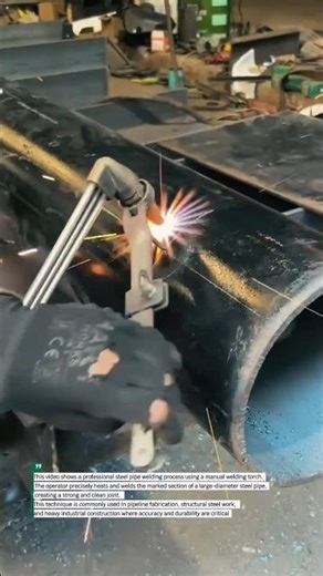 Precision Pipe Welding Using a Manual Torch | Industrial Steel Fabrication