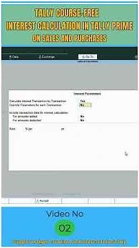 Ledger Creation in tally prime and interest rate setup