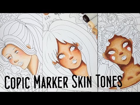 How to Color Different Skin Tones with 10 Copic Markers - Copic Skin Tones Tutorial