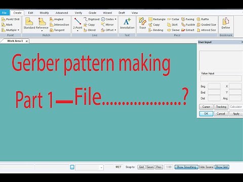 Gerber Beginner Tutorial How to use pattern design ICON,File,Create,Part 1