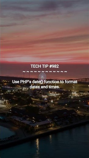 PHP Date Formatting :: 2025-10-02 #shorts #TechTips #dotKey