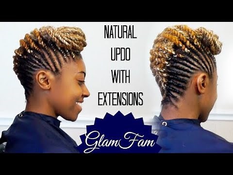 How to do an updo on natural hair, WITH EXTENSIONS!