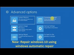 Repair Windows 10 using Automatic Repair