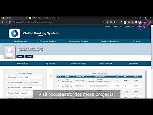 Online Banking System Project in PHP MySQL with Source Code - CodeAstro