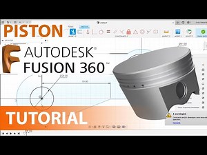 Fusion 360 Tutorial : Piston 3d modeling (Indonesia) Part 1