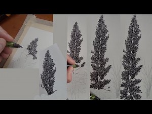 How to Draw a Pine Tree Easily Beginner Step by Step Tutorial