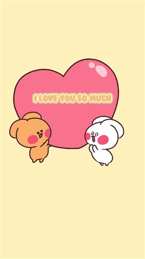 ❤️too much love?❤️ #love #cuteanimation #couple #cartoon #gif