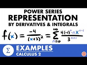 Power Series - Representation by Derivatives & Integrals Examples | Calculus 2 - JK Math