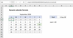 Dynamic calendar grid