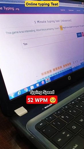 52 WPM 😰Typing Speed| Free Online Typing practice | English Typing #typing #ARP_0101